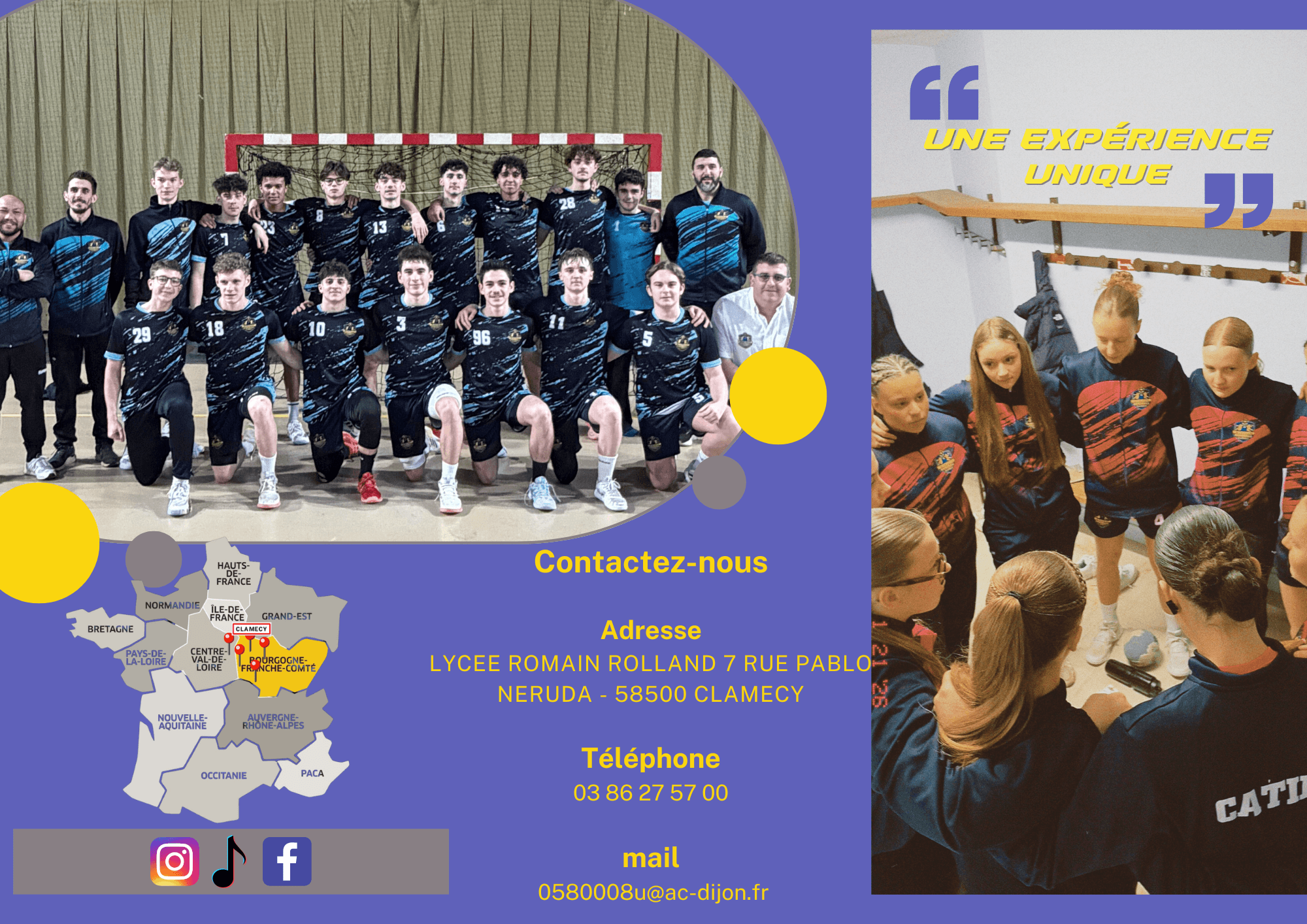 Ainsi que la plaquette du Lycée