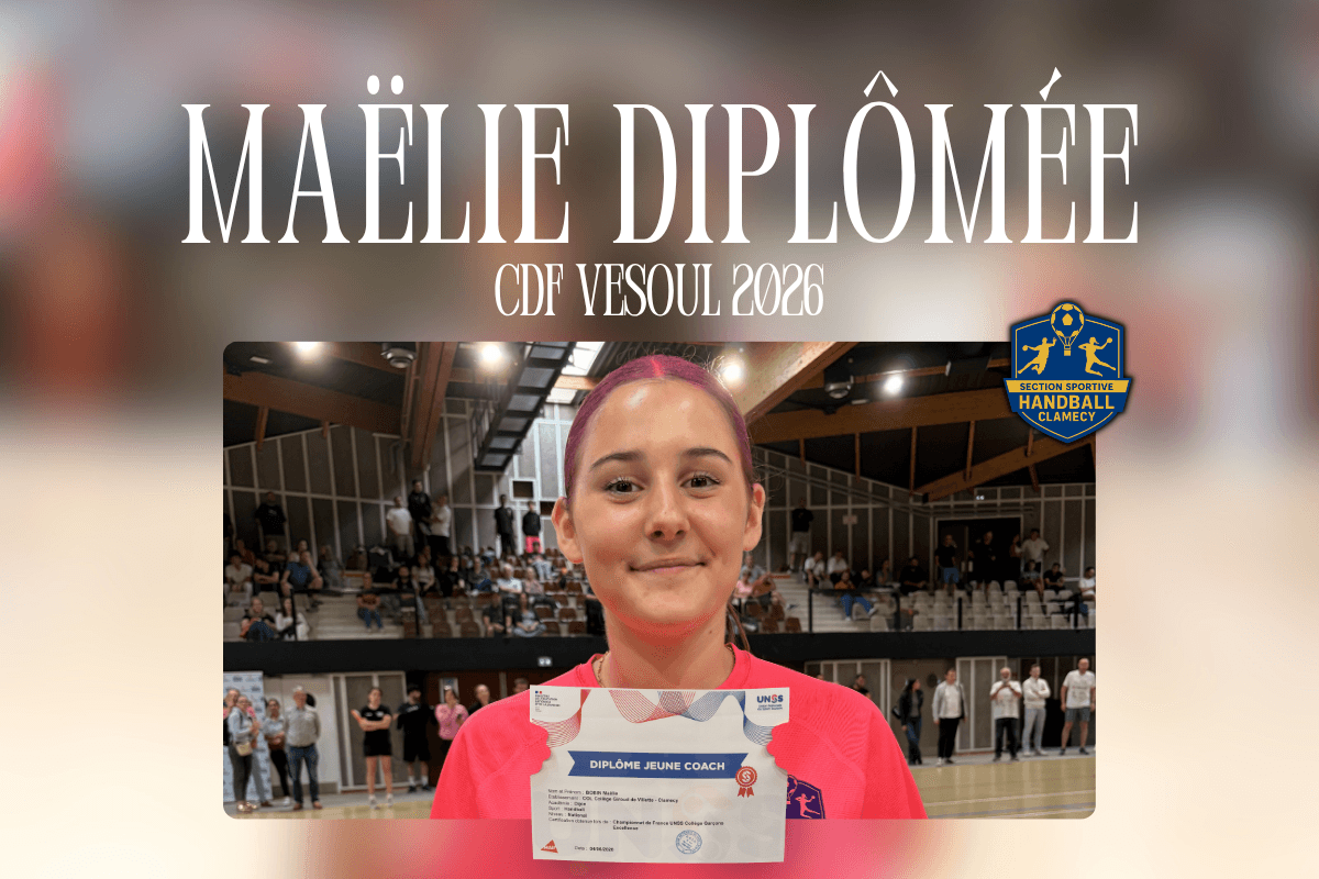 Maëlie seule jeune coach féminine de la compétition a obtenu son diplôme avec brio 🤩